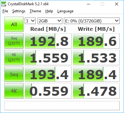 Synthetic Benchmark - CrystalDiskMark Standard