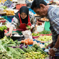 Selling vegetables