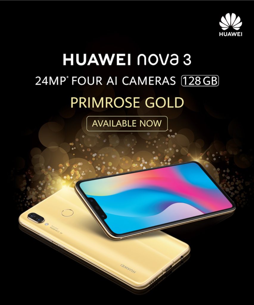 HUAWEI nova 3 Primrose Gold