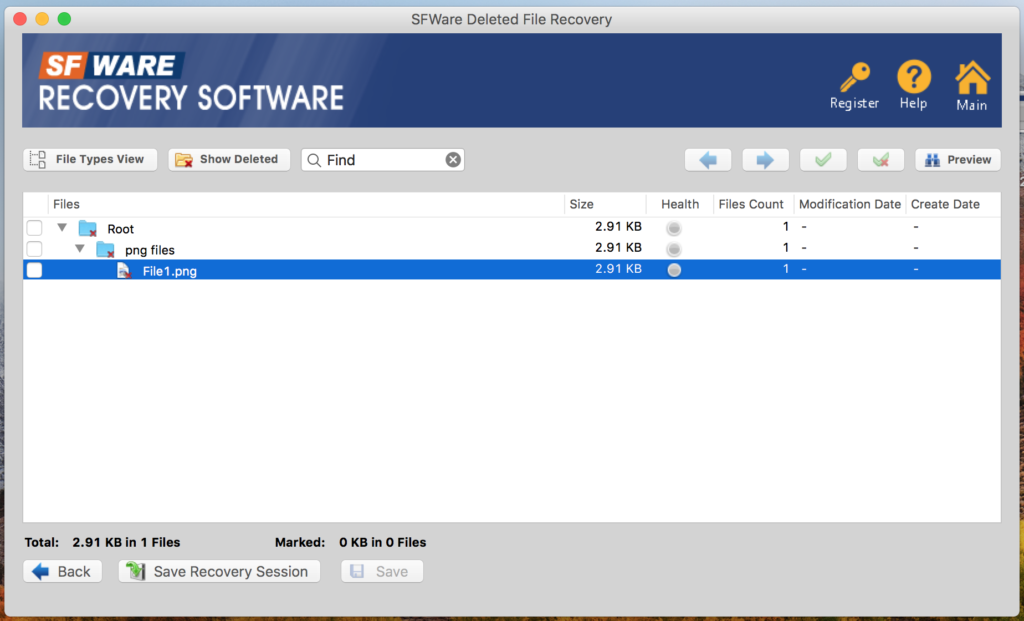SFWare File Recovery Utility