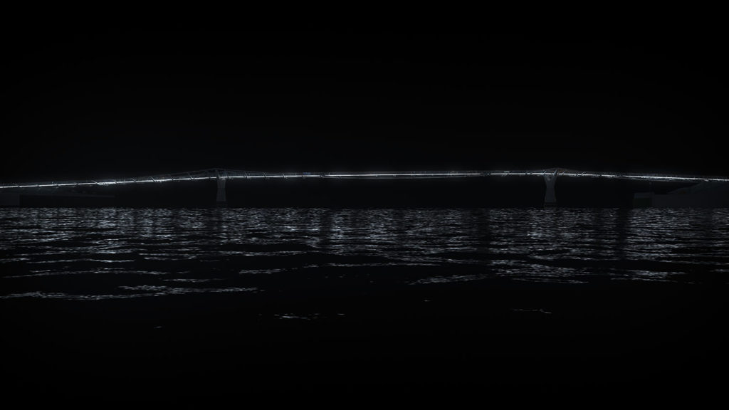 Millennium Bridge C Illuminated River, Leo Villareal Studio, 2018