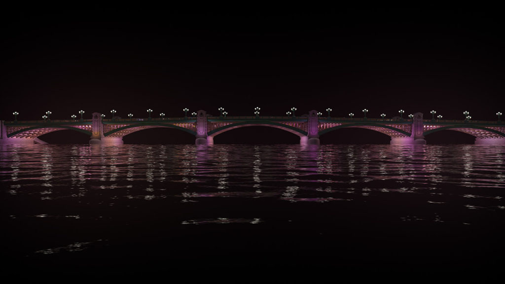 Southwark Bridge C Illuminated River, Leo Villareal Studio, 2018