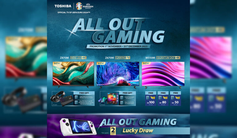 Toshiba TV All Out Gaming promo 2023 Malaysia featured