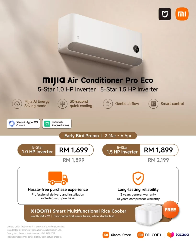 Xiaomi Mijia Air Conditioner Pro Eco launched Malaysia price 3