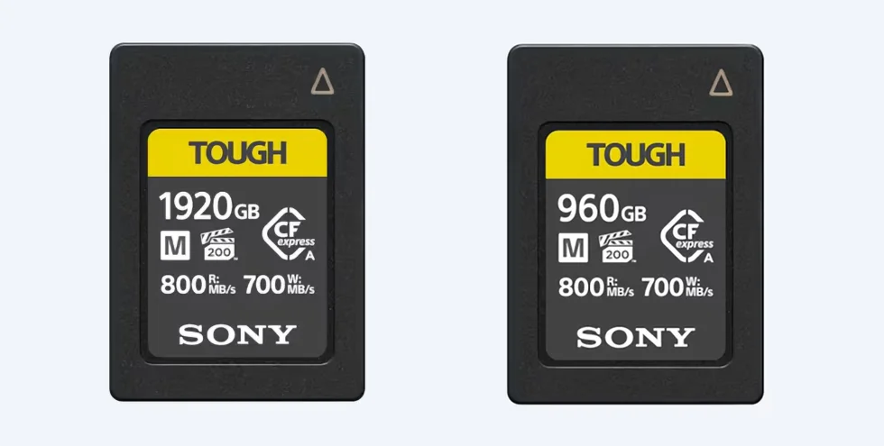 Sony CFexpress Type A memory cards 480GB and 240GB models announced 1