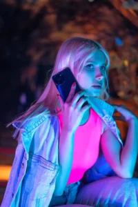 young woman talking on a mobile phone